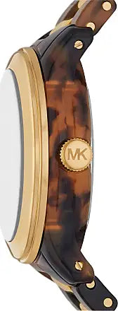 Michael Kors Runway Three-Hand Brown Dial Two Tone Steel Strap Watch for Women - MK7354 Buy Now By Michael Kors