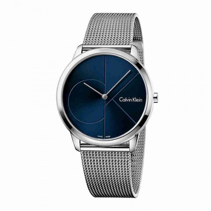 Calvin Klein Minimal Blue Dial Silver Mesh Bracelet Watch for Men - K3M2112N Buy Now By Calvin Klein