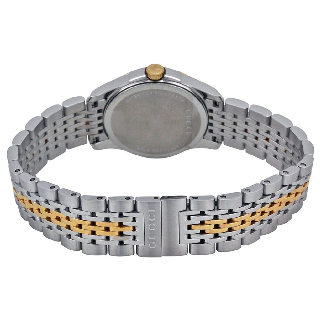 Gucci G Timeless Diamonds Mother of Pearl Dial Two Tone Steel Strap Watch For Women - YA126413 Buy Now By Gucci