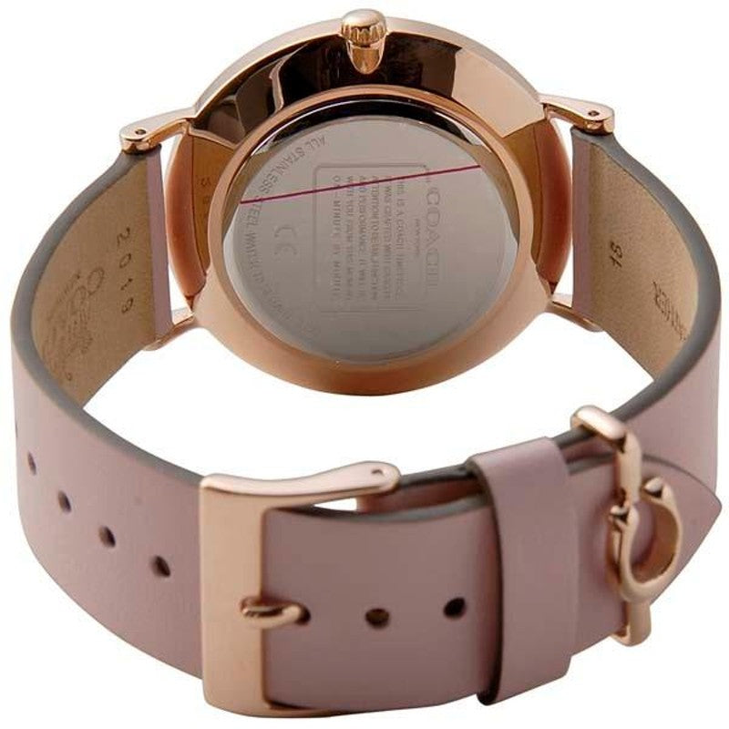 Coach Delancey Gold Dial Pink Leather Strap Watch for Women - 14503332 Buy Now By Coach