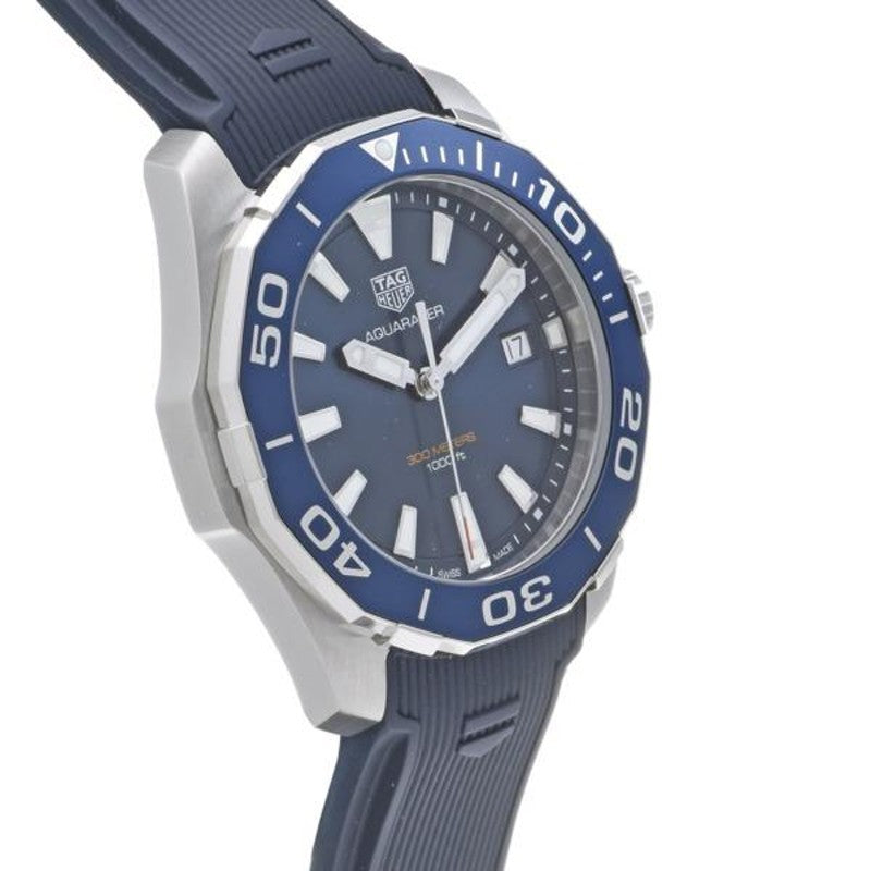 Tag Heuer Aquaracer Blue Dial Blue Rubber Strap Watch for Men - WAY111C.FT6155 Buy Now By Tag Heuer