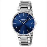 Coach Charles Blue Dial Silver Steel Strap Watch for Men - 14602429 Buy Now By Coach