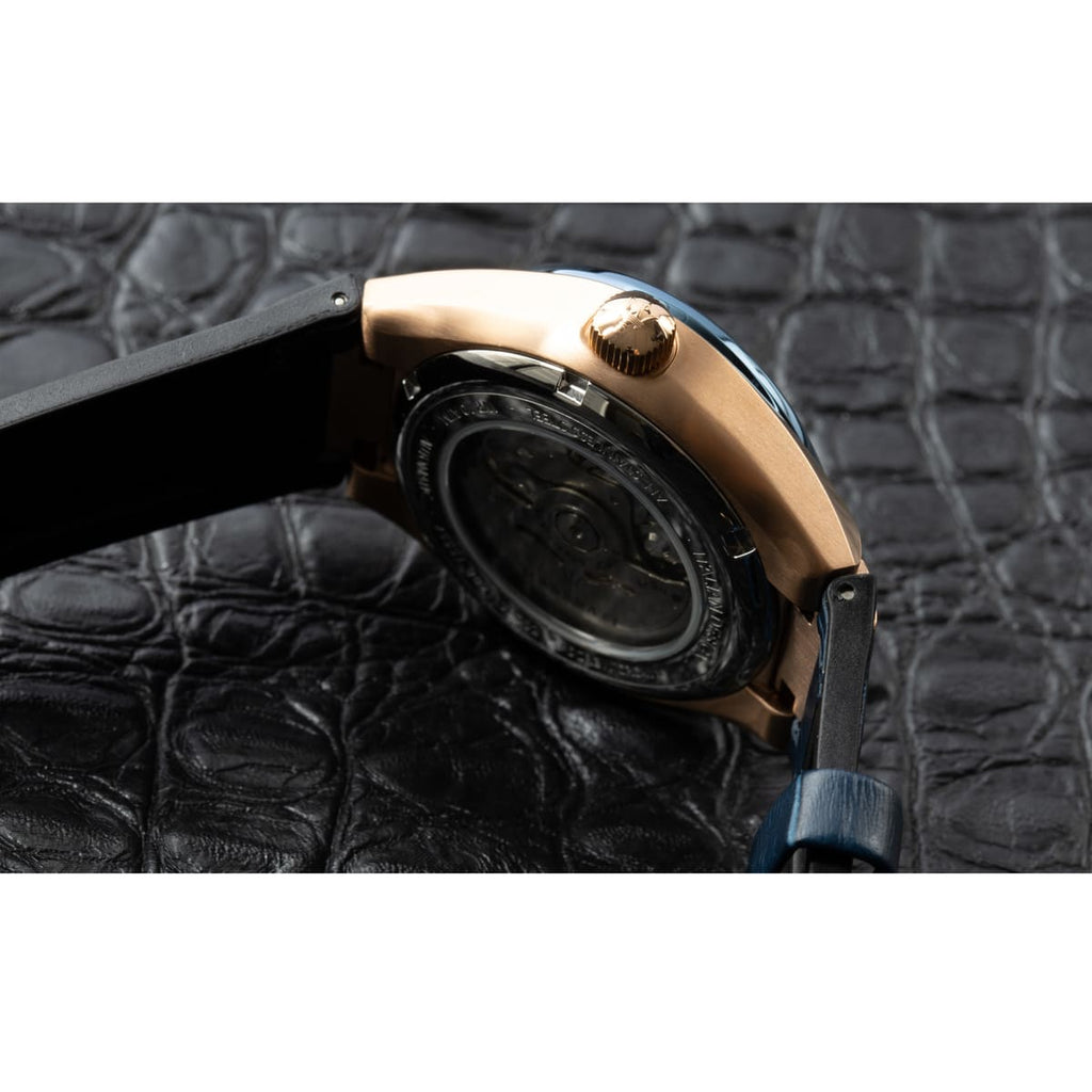 Maserati Triconic Skeleton Black Dial Blue Leather Strap Watch For Men - R8821139001 Buy Now By Maserati