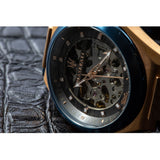 Maserati Triconic Skeleton Black Dial Blue Leather Strap Watch For Men - R8821139001 Buy Now By Maserati