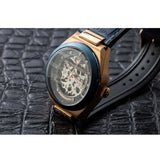 Maserati Triconic Skeleton Black Dial Blue Leather Strap Watch For Men - R8821139001 Buy Now By Maserati