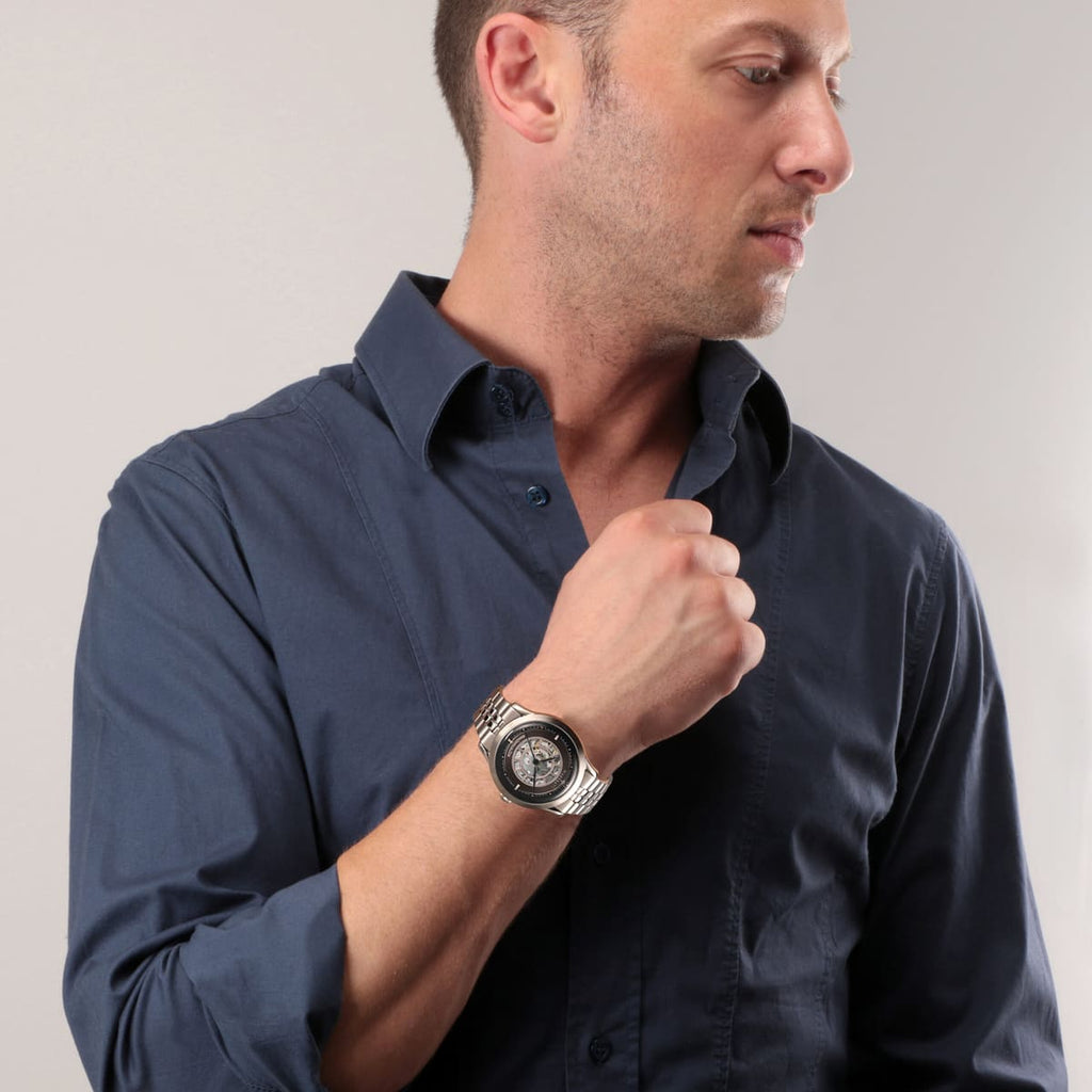 Maserati Ricordo Automatic Gray Dial Silver Steel Strap Watch For Men - R8823133003 Buy Now By Maserati