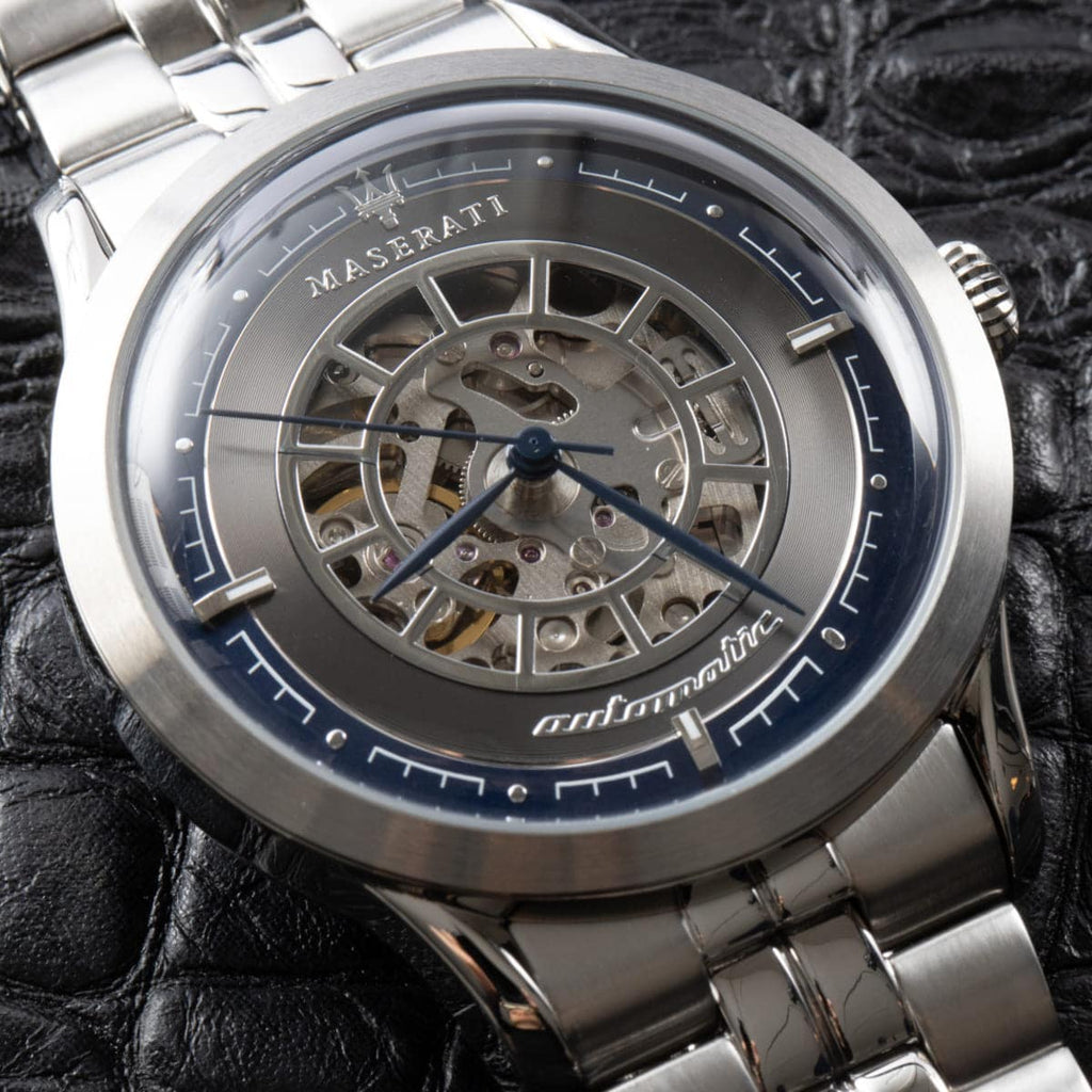 Maserati Ricordo Automatic Skeleton Silver Dial Silver Steel Strap Watch For Men - R8823133005 Buy Now By Maserati