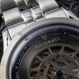 Maserati Ricordo Automatic Skeleton Silver Dial Silver Steel Strap Watch For Men - R8823133005 Buy Now By Maserati