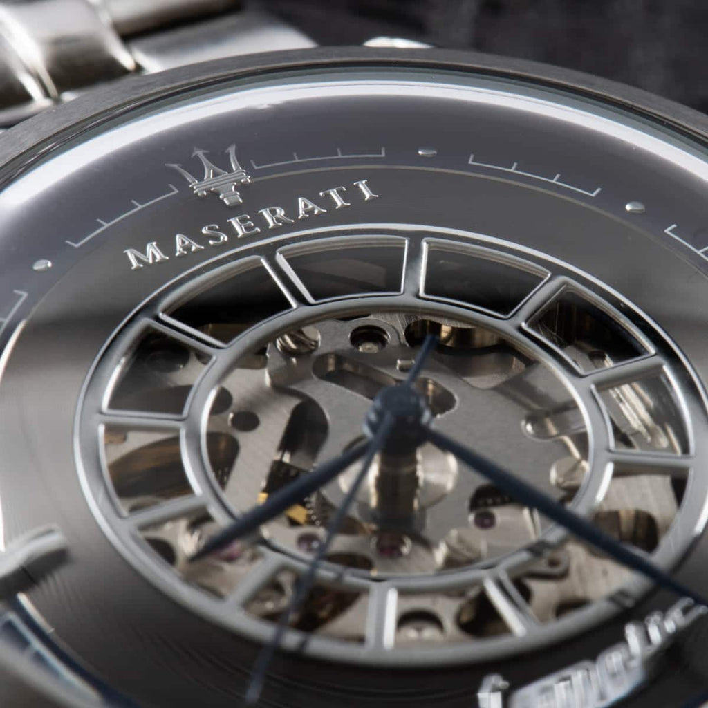 Maserati Ricordo Automatic Skeleton Silver Dial Silver Steel Strap Watch For Men - R8823133005 Buy Now By Maserati