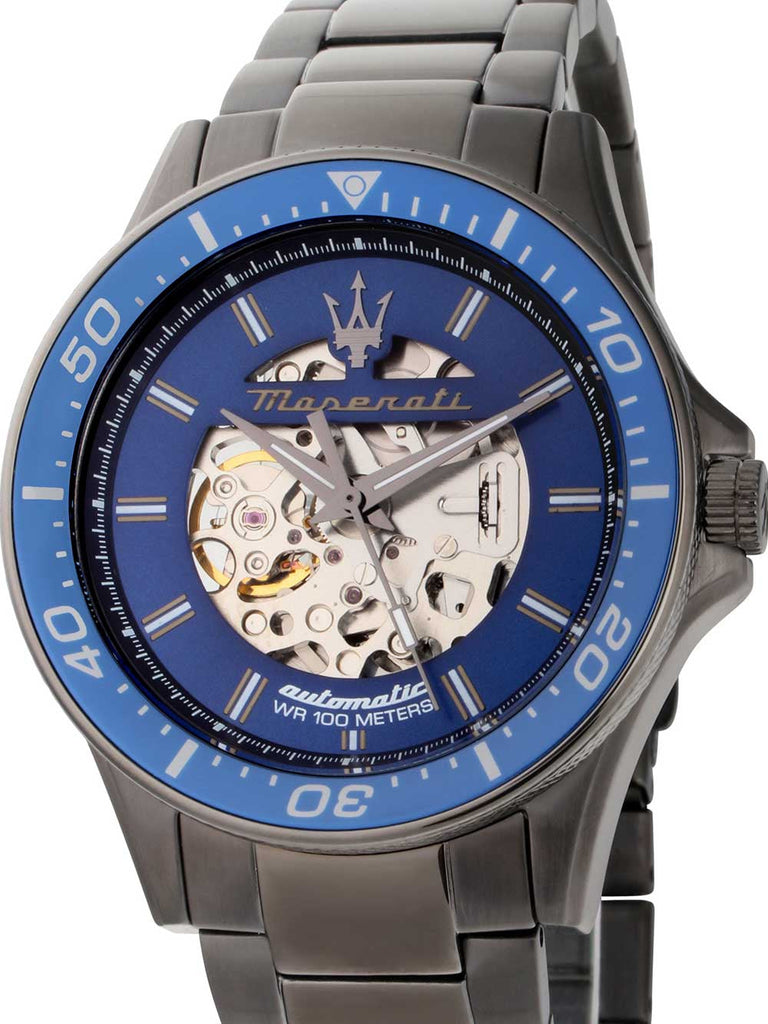 Maserati SFIDA Automatic Blue Dial Silver Steel Strap Watch For Men - R8823140001 Buy Now By Maserati