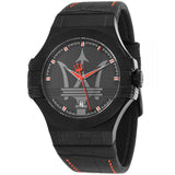 Maserati Potenza 3H STR Black Dial 42mm Leather Strap Watch For Men - R8851108010 Buy Now By Maserati