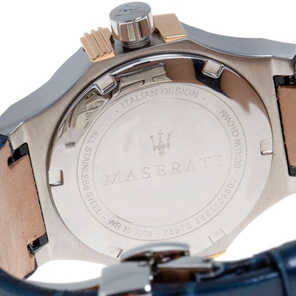 Maserati Potenza Diamonds Silver Dial Blue Leather Strap Watch For Women - R8851108502 Buy Now By Maserati