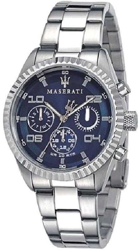 Maserati Competizione Blue Dial Silver Steel Strap Watch For Men - R8853100011 Buy Now By Maserati