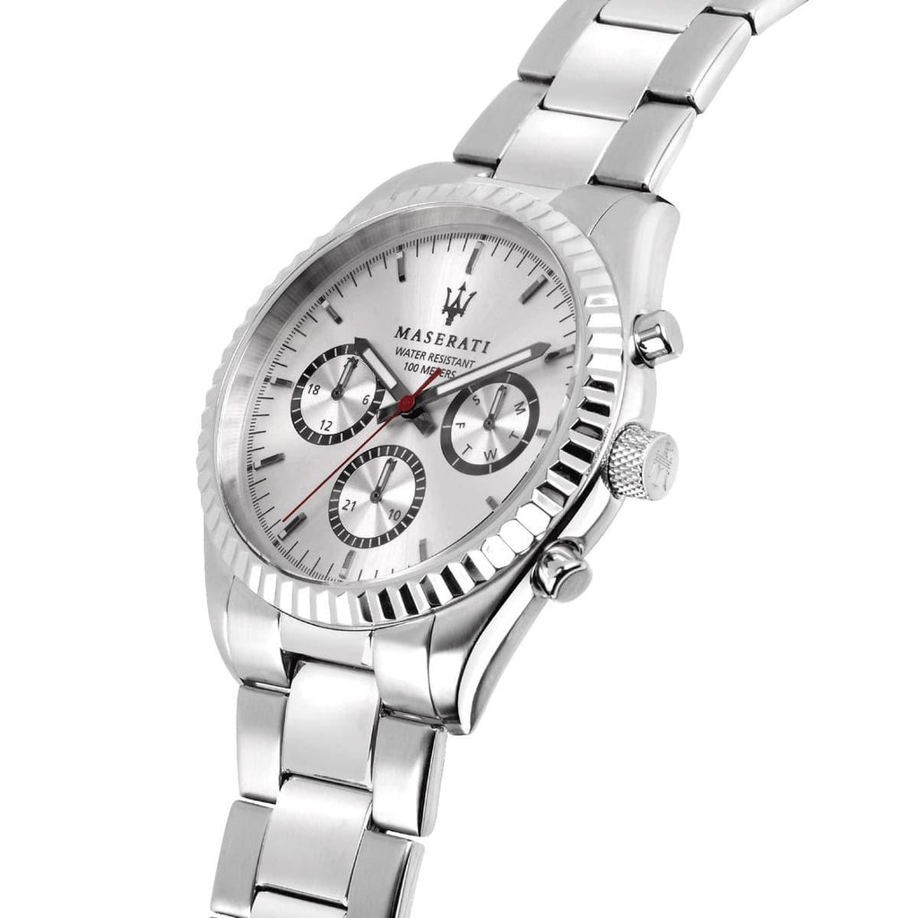Maserati Competizione Silver Dial Silver Steel Strap Watch For Men - R8853100018 Buy Now By Maserati
