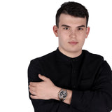 Maserati Competizione Analog Black Dial Two Tone Stainless Steel Strap Watch For Men - R8853100020 Buy Now By Maserati