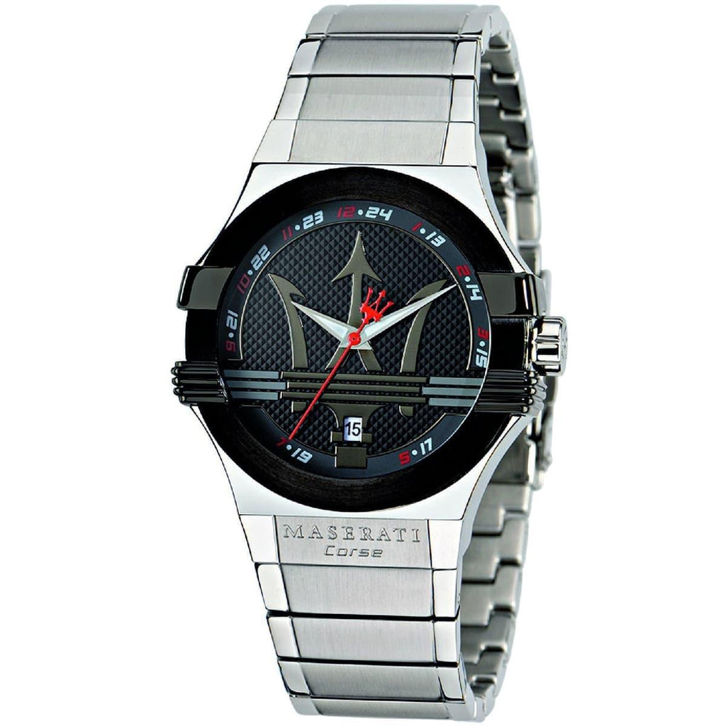 Maserati Potenza Black Dial Silver Steel Strap Watch For Men - R8853108001 Buy Now By Maserati