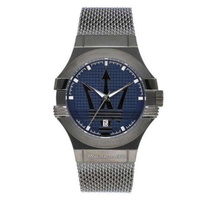 Maserati Potenza Quartz Blue Dial Grey Mesh Bracelet Watch For Men - R8853108005 Buy Now By Maserati