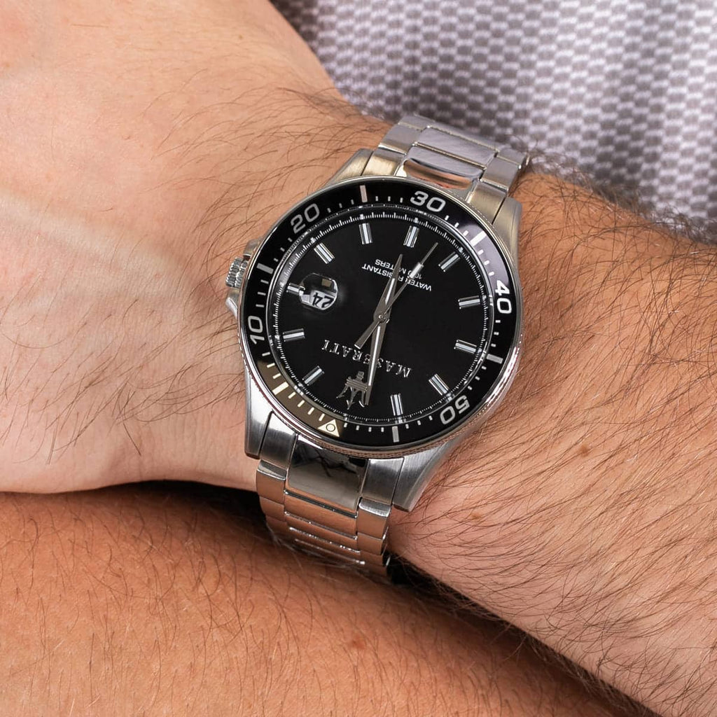 Maserati SFIDA Quartz Black Dial Stainless Steel Watch For Men - R8853140002 Buy Now By Maserati