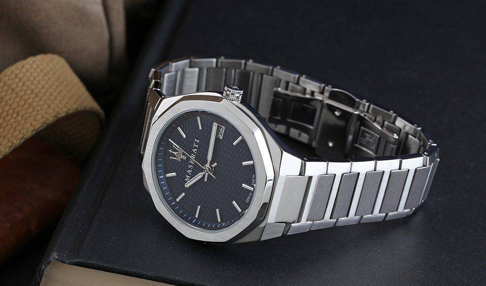 Maserati Stile Blue Dial Silver Steel Strap Watch For Men - R8853142006 Buy Now By Maserati