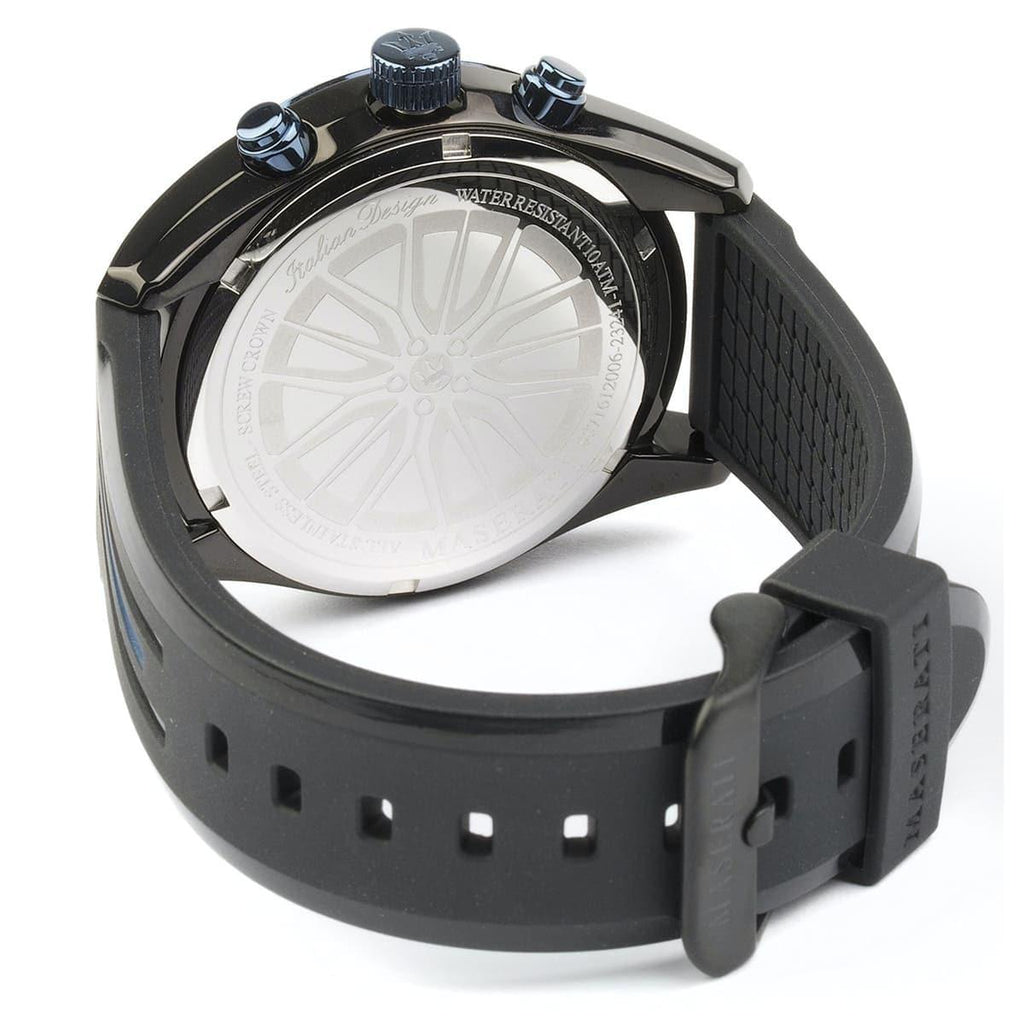 Maserati Traguardo Sports Blue Dial Black Rubber Strap Watch For Men - R8871612006 Buy Now By Maserati