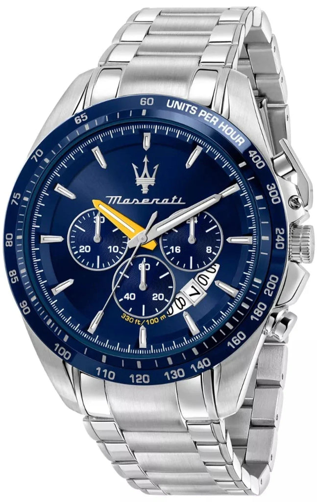Maserati Traguardo Chronograph Modena Edition Blue Dial Silver Steel Strap Watch For Men - R8871612039 Buy Now By Maserati