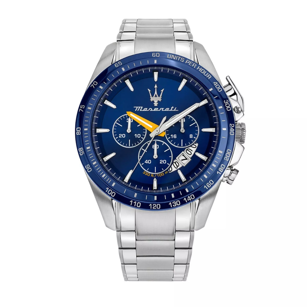 Maserati Traguardo Chronograph Modena Edition Blue Dial Silver Steel Strap Watch For Men - R8871612039 Buy Now By Maserati