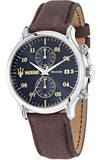 Maserati Epoca Chronograph Blue Dial Brown Leather Strap Watch For Men - R8871618001 Buy Now By Maserati