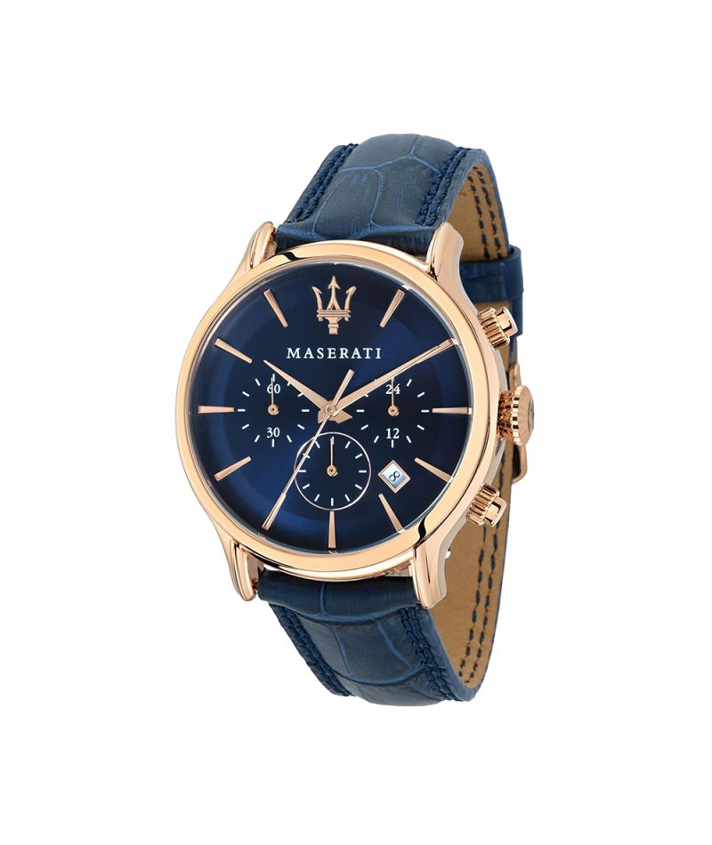 Maserati Epoca Blue Dial Leather Blue Strap Watch For Men - R8871618007 Buy Now By Maserati