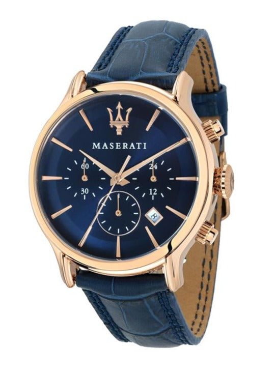 Maserati Epoca Blue Dial Leather Blue Strap Watch For Men - R8871618007 Buy Now By Maserati
