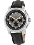 Maserati Successo 44mm Grey Dial Black Leather Strap Watch For Men - R8871621006 Buy Now By Maserati