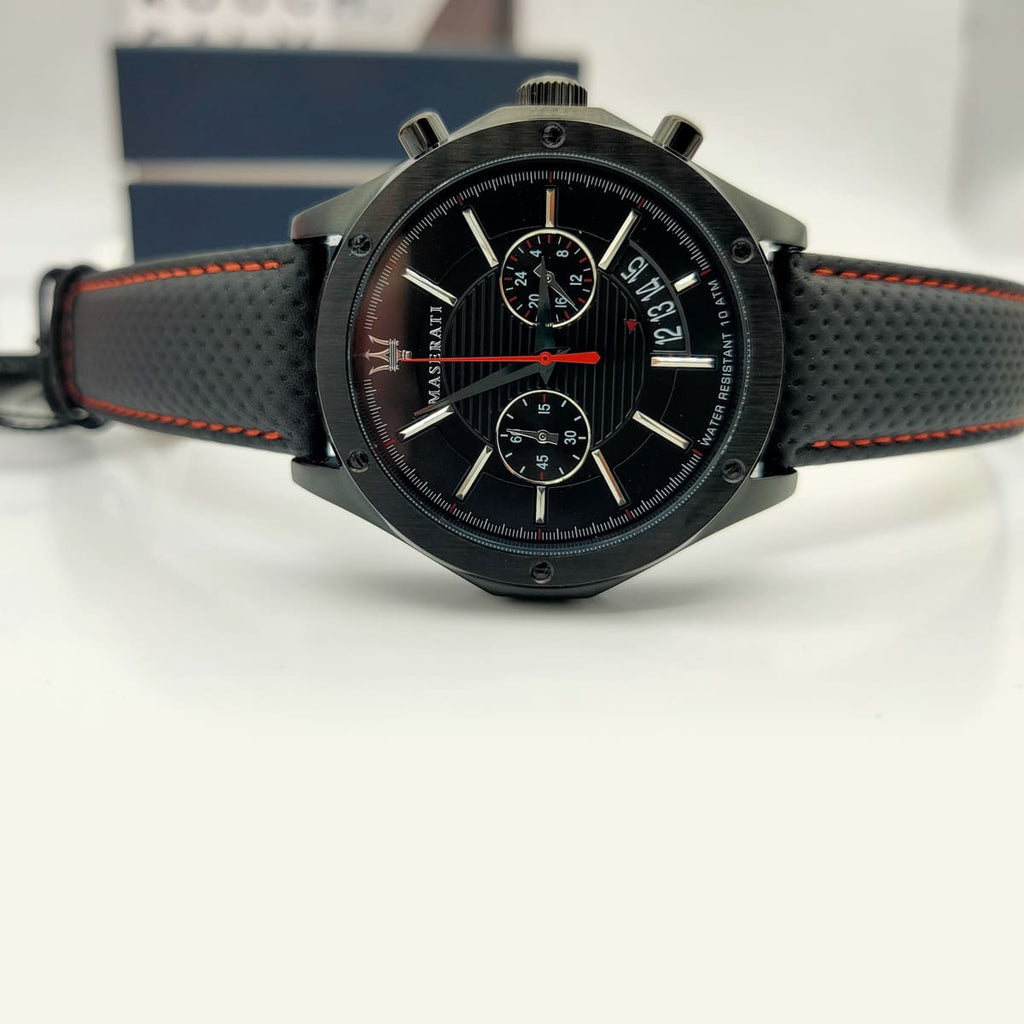 Maserati Circuito Black Dial Black Leather Strap Watch For Men - R8871627004 Buy Now By Maserati