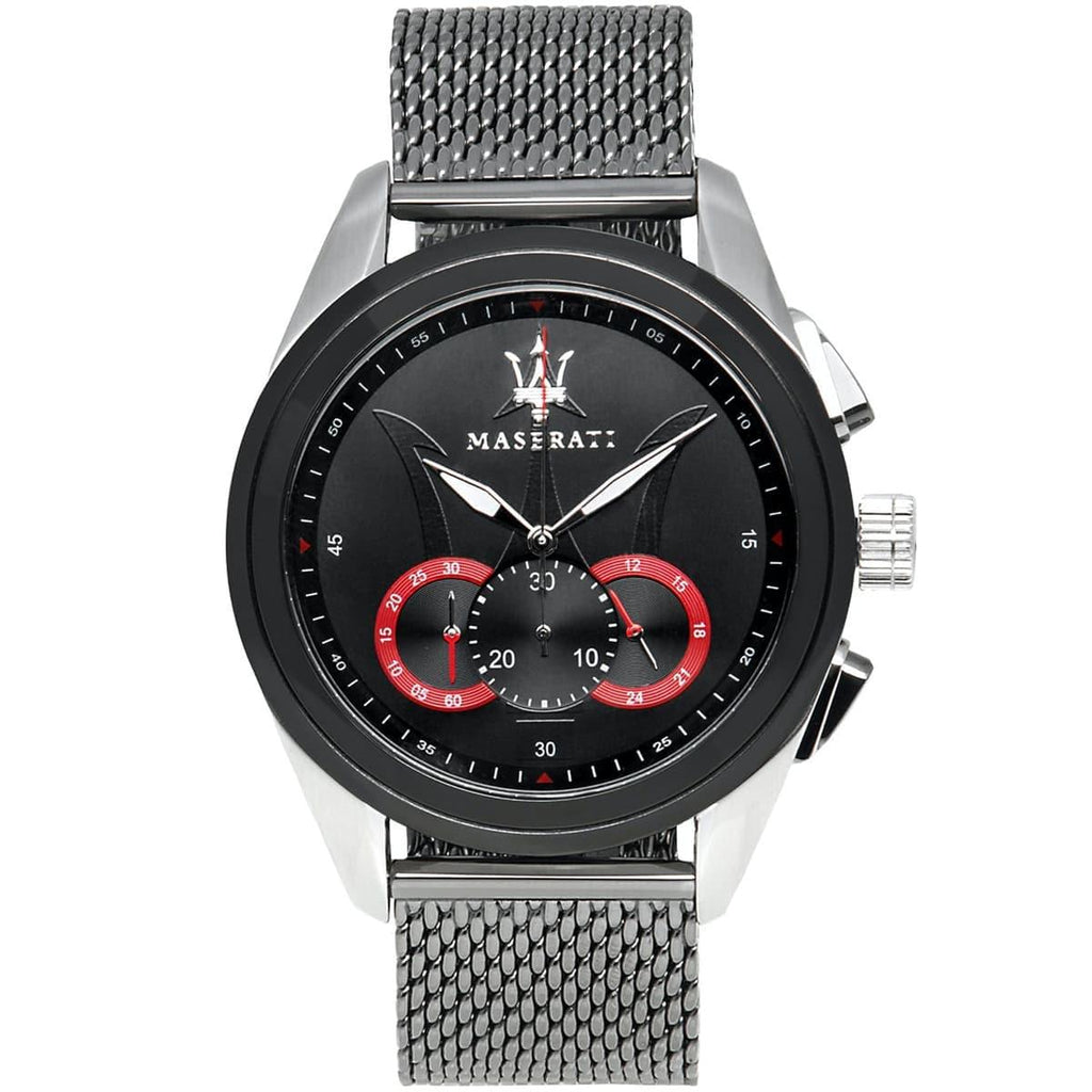 Maserati Traguardo Black Dial Silver Mesh Bracelet Watch For Men - R8873612005 Buy Now By Maserati