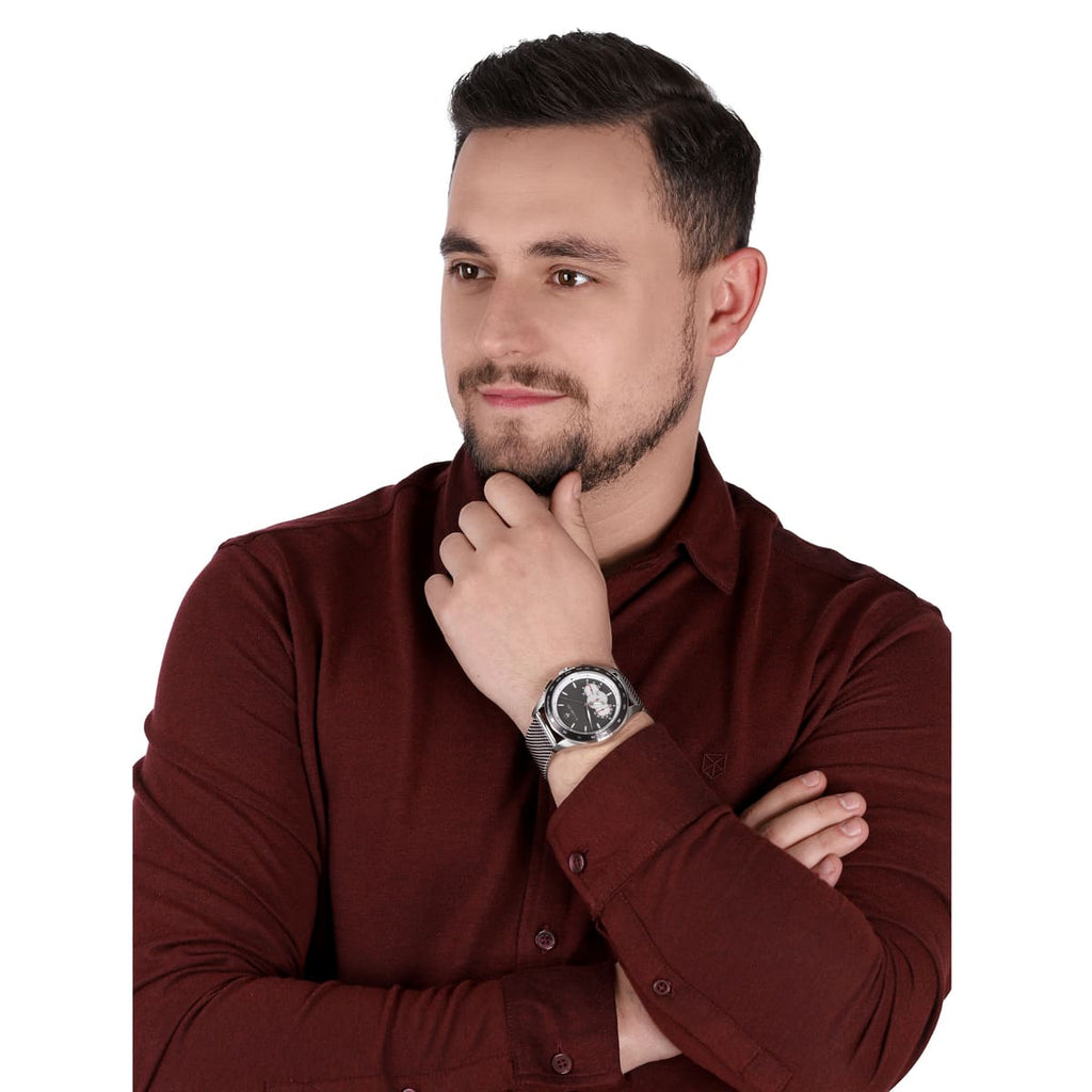 Maserati Traguardo Chronograph Black Dial Silver Mesh Bracelet Watch For Men - R8873612008 Buy Now By Maserati