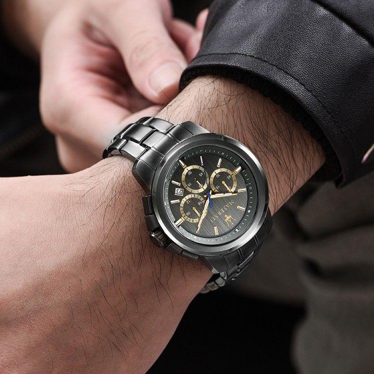 Maserati Successo Chronograph Gray Dial Gray Steel Strap Watch For Men - R8873621007 Buy Now By Maserati