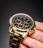 Maserati Successo 44mm Black Dial Gold Stainless Steel Strap Watch For Men - R8873621013 Buy Now By Maserati