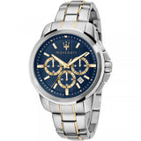 Maserati Successo 44mm Chronograph Quartz Blue Dial Silver Steel Strap Watch For Men - R8873621016 Buy Now By Maserati