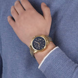 Maserati Successo Chronograph Blue Dial Gold Steel Strap Watch For Men - R8873621021 Buy Now By Maserati