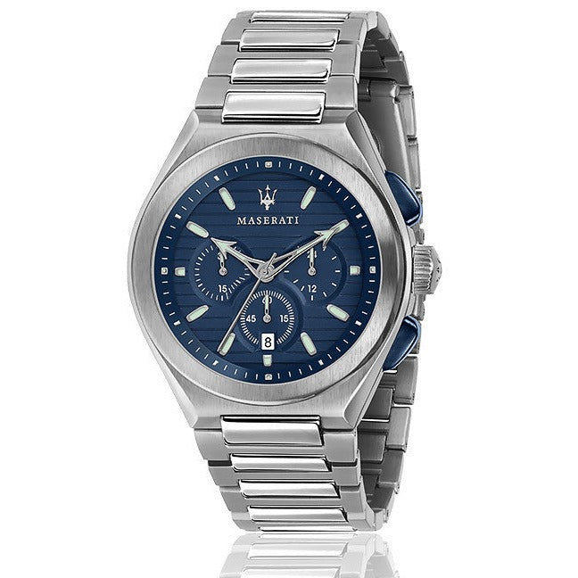 Maserati Triconic Quartz Blue Dial Silver Steel Strap Watch For Men - R8873639001 Buy Now By Maserati