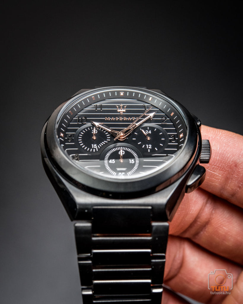 Maserati Triconic Quartz Black Dial Black Steel Strap Watch For Men - R8873639003 Buy Now By Maserati