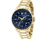Maserati SFIDA Analog Blue Dial Gold Stainless Steel Watch For Men - R8873640008 Buy Now By Maserati