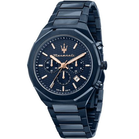 Maserati Stile Chronograph Blue Dial Blue Steel Strap Watch For Men - R8873642008 Buy Now By Maserati