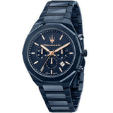 Maserati Stile Chronograph Blue Dial Blue Steel Strap Watch For Men - R8873642008 Buy Now By Maserati