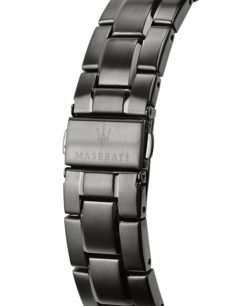 Maserati Successo Solar Black Dial Grey Steel Strap Watch For Men - R8873645001 Buy Now By Maserati