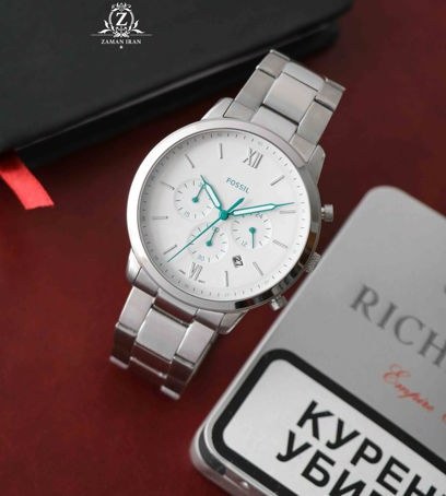 Fossil Neutra Chronograph White Dial Silver Steel Strap Watch for Men - FS5433 Buy Now By Fossil