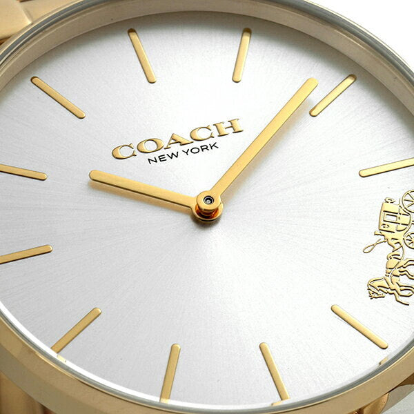 Coach Perry White Dial Gold Steel Strap Watch for Women - 14503345 Buy Now By Coach