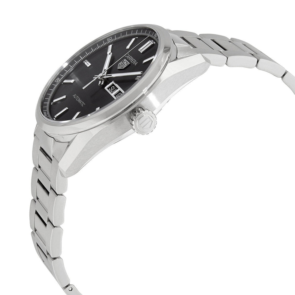 Tag Heuer Carrera Day Date Automatic Black Dial Silver Steel Strap Watch for Men - WBN2010.BA0640 Buy Now By Tag Heuer