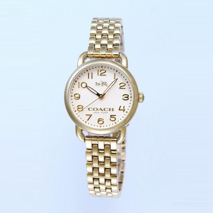 Coach Delancey White Dial Gold Steel Strap Watch for Women - 14502241 Buy Now By Coach