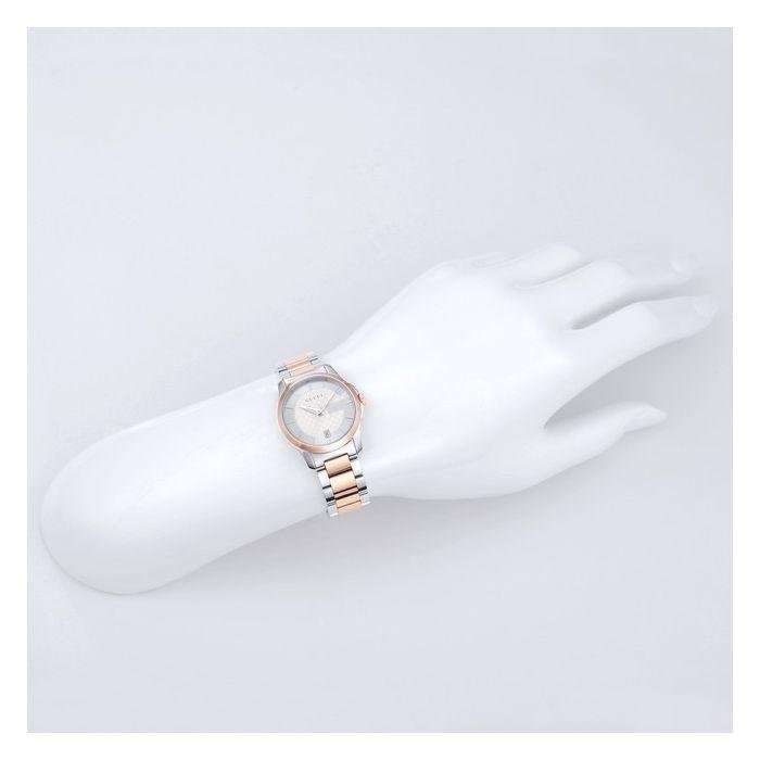 Gucci G Timeless Silver Dial Two Tone Steel Strap Watch For Women - YA126528 Buy Now By Gucci