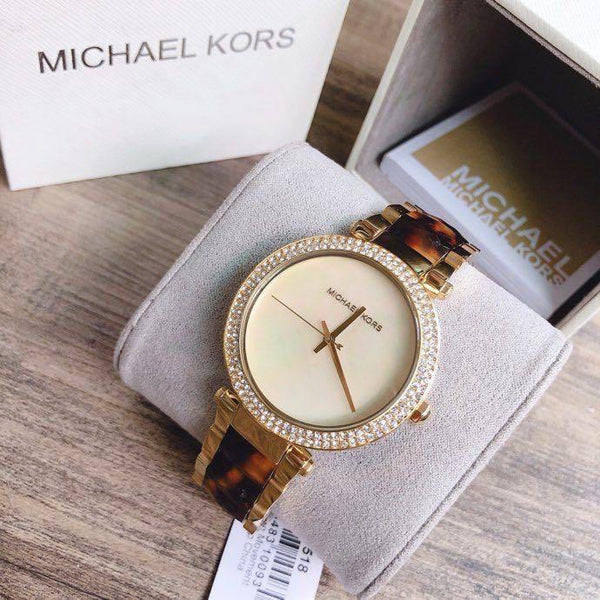 Michael Kors Parker Mother Of Pearl White Dial Two Tone Steel Strap Watch For Women - MK6518 Buy Now By Michael Kors