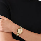 Michael Kors Portia Three-Hand Crystals Gold Dial Gold Steel Strap Watch for Women - MK4602 Buy Now By Michael Kors